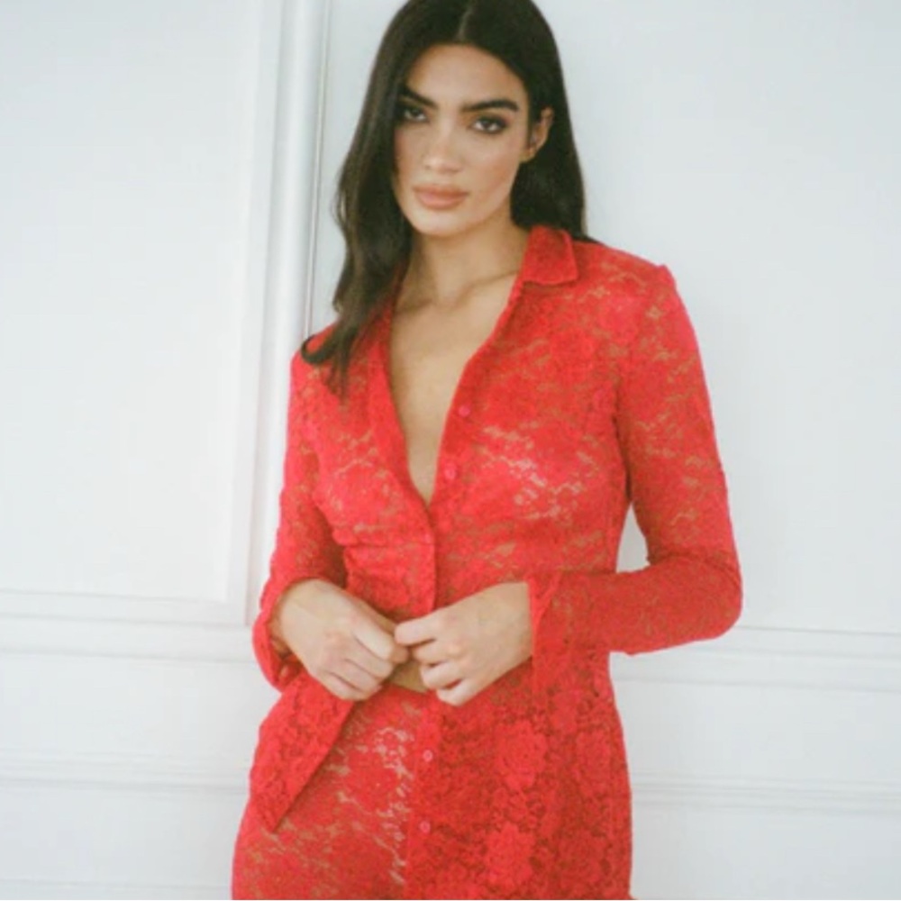 SLA THE LABEL RED LACE SET